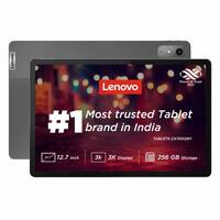 Lenovo Tab P12 256 GB Grey Tablet | 12.7 Inch | 3K Display | 8 Gb | 10200 Mah | Jbl Quad Speakers with Dolby Atmos | WiFi 6 Certified | Octa-Core Processor | 13 Mp