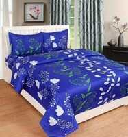 100 TC Polyester Double Abstract Bedsheet and 2 pillow cover on Flipkart