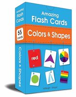 Amazing Flash Cards Colors & Shapes: Early Development of Preschool Toddler (55 Cards)