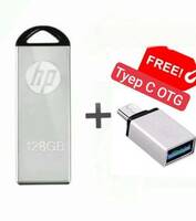 HP TYEP C OTG+ 128 GB Pen Drive  (Silver, White)