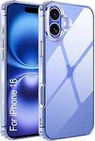 Amozo for iPhone 16 Back Case Cover | Ultra Hybrid Transparent Camera and Drop Protection Back Case Cover for iPhone 16 - (Polycarbonate|Clear)