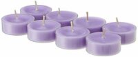 [Lowest] Amazon Brand - Solimo Round Tealight Candles | Smokeless | No Residue | 4 Hours Burn Time (Set of 8, Lavender)