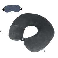 BigPlayer Neck Pillow for Travel, Neck Support Rest Pillow - Car Pillow, Flight, and Train Accessory Pillow for Neck Pain Relief & Neck Pillow and Eye Mask for Sleeping