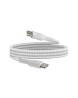 Belkin USB-C to USB-C Braided 3.3 Feet (1 Meter) Fast charging Type C Cable, for iPhone 15 Series and other USB-C Devices, Tough and Durable, 60W PD, USB-IF Certified - White