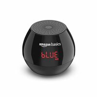 amazon basics 5W Mini–Bluetooth Speaker with Upto 30Hrs Playtime, TWS Function, Powerful Bass, Immersive Sound, 40mm Driver BT 5.0, MicroSD Card Slot, USB Support, and IPX5 Water Resistance (Black)