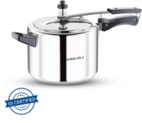 BAJAJ New Shakti 5 L Inner Lid Induction Bottom Pressure Cooker  (Stainless Steel)