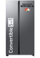 SAMSUNG (653 L) Refrigerator with AI and WiFi, Convertible 5-in-1 (Refined Inox)