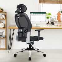 Trade Craft High Back Mesh Ergonomic Office Chair for Work from Home with Adjustable Headrest Study