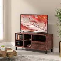 Amazon Brand - Solimo Aster Engineered Wood TV Unit (4 Doors & 7 Shelves, Cherry Finish)