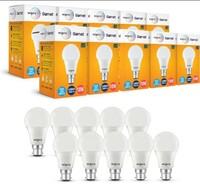 wipro Garnet 10W LED Bulb for Home & Office |Cool Day White (6500K) | B22 Base|220 degree Light coverage |4Kv Surge Protection |400V High Voltage Protection |Energy Efficient | Pack of 10