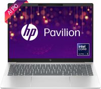 HP Pavilion Plus, Enhanced by AI, Intel Core Ultra 5 125H, 14-inch, WQXGA, 16GB LPDDR5x, 512GB SSD, Intel Arc Graphics, 5MP IR Camera/w Privacy Shutter, Backlit KB (Win 11, Silver, 1.44 kg) ew1074TU
