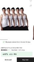 Pack of 5 Lux Venus Men's Vest