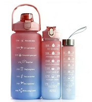 Virtuous Leakproof Unbreabale BPA Free Travel & Gym Big Water Bottle set of 900ml+300ml+ 2000 ml Bottle