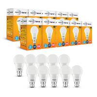 wipro Garnet 10W LED Bulb for Home & Office |Cool Day White (6500K) | B22 Base|220 degree Light coverage |4Kv Surge Protection |400V High Voltage Protection |Energy Efficient | Pack of 10