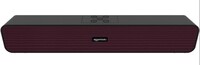 amazon basics 16W Bluetooth Soundbar Speaker with 1200mah Battery, BT v5.3, Aux, USB Port for Mobile, PC, Tablets, and Laptops (Black-Maroon)