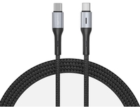 amazon basics Type C to Type C Braided 60W Fast Charging Data Cable (Black/Blackish Green - 1.2 Meter) 