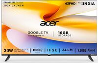 Acer 109 cm (43 inches) I Pro Series Full HD Smart LED Google TV AR43FDIGU2841AT (Black)