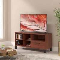 Amazon Brand - Solimo Aster Engineered Wood TV Unit (1 Drawer & 5 Shelves, Walnut Finish) | TV Cabinet | TV Stand | TV Unit for Living Room | Entertainment Unit
