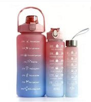 Virtuous Leakproof Unbreabale BPA Water Bottle set of 900ml+300ml+ 2000 ml Bottle Pack of 3