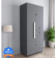 CARLTON LONDON Willy Engineered Wood 3 Door Wardrobe  (Finish Color - Slate Grey, Knock Down)