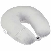 [Lowest] amazon basics Travel Neck Pillow, Unisex, Multipurpose, U-Shaped, Grey, Poly Fill;Velvet