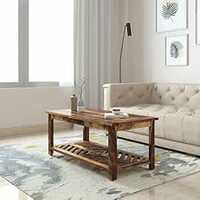 Amazon Brand - Solimo Nepenthe Solid Sheesham Wood Coffee Table (Natural Finish)