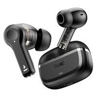 lowest boAt Nirvana Space Truly Wireless in-Ear w/ 360º Spatial Audio, ANC Up to 32dB, 100hrs Playback, 4 Mics with AI-ENx™, Adaptive EQ, in-Ear Detection, DLC Drivers & Fast Pair(Cosmic Black)
