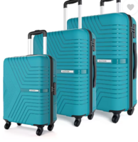 Safari  Hard Body Set of 3 Luggage 4 Wheels - Magnum Zeno 3P set 4W - Teal