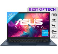 Asus Vivobook 14 Thin and Light Laptop, IntelCore i3-1215U 12th Gen, 14 FHD, (8 GB RAM/512GB SSD/Win11/Office 2021/Fingerprint/42WHr /Blue/1.40 kg), X1404ZA-NK321WS