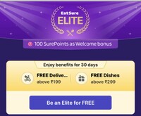 EatSure - One Month Elite Membership Free [Free Delivery + Free Dishes]