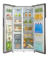 Midea 591 L Frost Free Inverter Compressor Side By Side Refrigerator with Water Dispensor (MRF5920WDSSF, Silver, SS Finish, Multi Air Flow, Digital Touch Control)