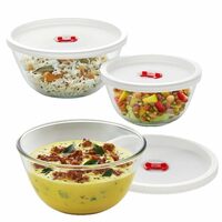 Borosil 3 pc Set Serving & Mixing Bowl