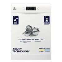 Electrolux 13 Place Settings Dishwasher Machine for Home, Fully Automatic with AirDry, In-Built Heater, White, UltimateCare 300, ESA47220SW