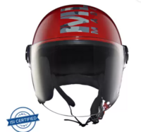 ROYAL ENFIELD Coopter Camo Printed MLG Open Face with Visor ISI Certified Motorbike Helmet  (GT RED)