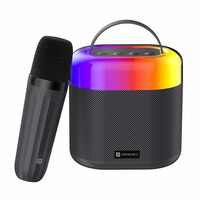 Portronics Dash 3 16W Bluetooth Speaker with Wireless Karaoke Mic, 5 Hours Playtime, Multicolor RGB Lights