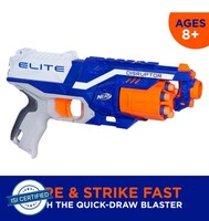 [SuperCoin] Nerf Elite Disruptor Blaster,Rotating Drum, Slam Fire, incl. 6 Darts; for 8+ Guns & Darts