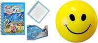 GRAPHENE Magic Water Quick Dry Book Water Coloring Book Doodle with Magic Pen Painting Board & Graphene Smiley Soft Ball for Kids and Adults, a Stress Relief Toy, Non Toxic Toy for Kids and Adults