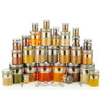 nariya Plastic Grocery Container - 1200 ml, 650 ml, 350 ml, 250 ml  (Pack of 24, Silver)