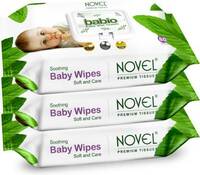 NOVEL Baby Wipes 80 Sheets pack of 3/with Lid  (240 Wipes)