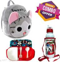 Harshika Traders  Small 12 L Backpack sweet chi Velvet Soft Animal Cartoon Plush School Bag Backpack 1  (Grey)
