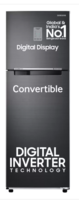SAMSUNG 256 L Frost Free Double Door 3 Star Convertible Refrigerator with Digital Inverter and Display  (Luxe Black, RT30C3733BX/HL)