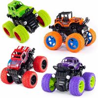 FunBlast 4wd Monster Truck Toys - Push & Go Toy Trucks Friction Power 4 Wheel Drive Vehicles Toy for Toddlers Children Boys Girls Kids (Pack of 4; Multi Color)