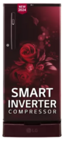 LG 185 L Direct Cool Single Door 4 Star Refrigerator with Base Drawer with Smart Inverter Compressor & Smart Connect
