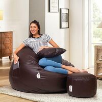 Amazon Brand - Solimo Premium Faux Leather Bean Bag