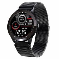 Maxima Max Pro X4 Smartwatch with SpO2, Up to 15 Day Battery life, 1.3” Round Full-touch Display with Ultra Bright Screen of 380 Nits, 10+ Sports Mode, Continuous Heart Rate Monitoring (Black Mesh)