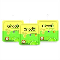 Airodo Air Freshener Power Pocket Gel | Automatic Room Freshener (Lemon, Pack of 3) [MOQ 2]