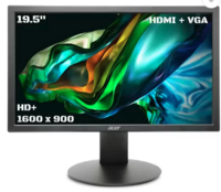 Acer 49.53 cm (19.5 inch) HD+ TN Panel with VGA, HDMI, Acer VisionCare, ENERGY STAR Certified, Tilt-able Stand, Support VESA Mount, Flicker Free, Blue Light Shield, 6 axis color adjustment Monitor (K202Q)  (Response Ti