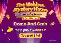 The Mobile Mystery Hours - Moto G85 5G at ₹1 (8pm - 10pm)