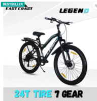 EAST COAST LEGEND 24T Bicycle Big Kids Boys & Girls 9 to 15 age 7 SPEED 24 T Mountain Cycle