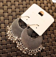 MM Jewels Silver Oxidised Ghungroo Earrings